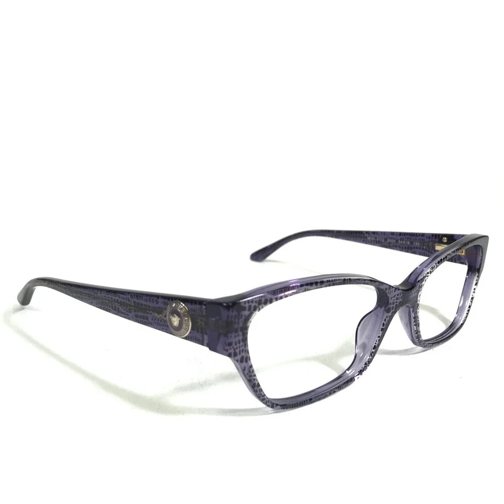 Versace Eyeglasses Frames MOD.3172 5000 Clear Speckled Purple Medusa 54-16-135